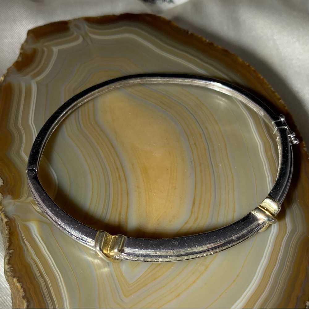 Elegant Silver and Gold Bracelet - Picture 6 of 6